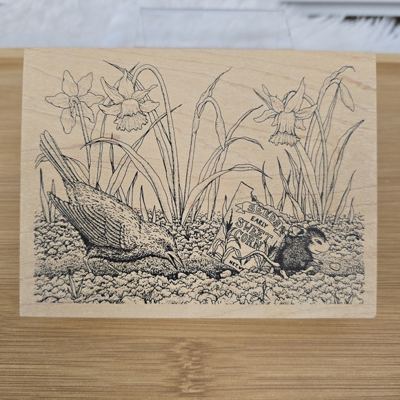 House Mouse Sweet Corn Rubber Stamp - Picture 12 of 12